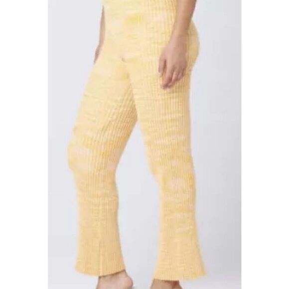 L*Space Women's L Sammy High Waist Ribbed Knit Lounge Pant Golden Apricot Marl - Picture 9 of 9